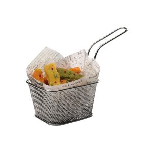 Cestita mini rectangular inox
