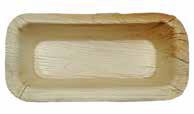 Caja 100 Bandejas Hoja de Palma Rectangular
